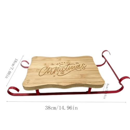 15 x 7'' Flying Santa Sleigh Shape Serving Trays for Party Christmas Decor - image 2