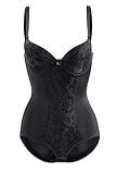 SHEKINI Body Faja Reductora Mujer con Sujetador con Aros Sin Relleno Body Reductor sin Costuras(Negro,M)