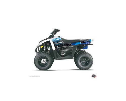 Kit déco Polaris Scrambler 500 bleu masquer rayures plastiques stickers quad
