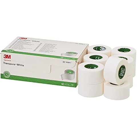 3M 1534-1 Transpore White Tape, 12 Rolls Cover