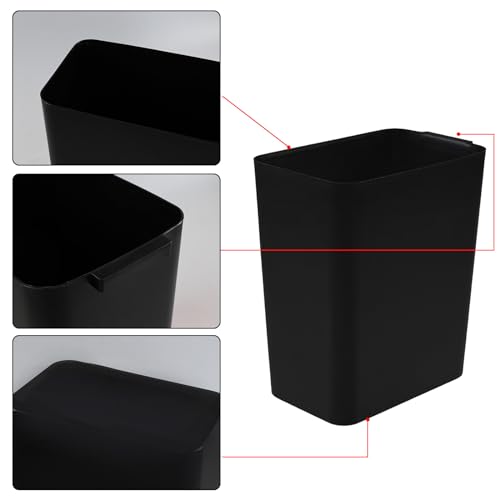 Canecas de basura negras plásticas 4.5 gal 3-pack miniatura 4
