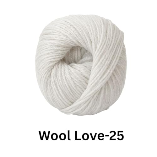 Image of VCR White Yarn, 25 Grams Hank, 85 Meters Length, 100% Merino Wool, Pack of 1, Shrink-Resistant Soft, Warm and Premium Wool Yarn for Knitting, Crochet and Craft Projects