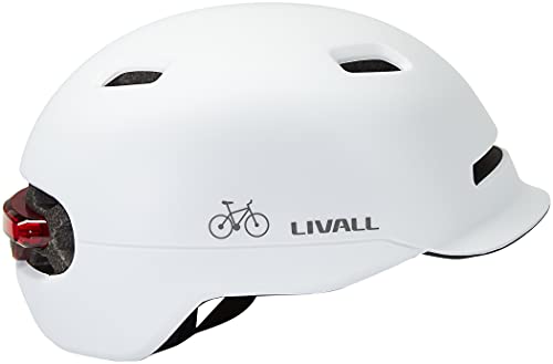 Livall C20 Urban Fahrradhelm Livall, Smarter Fahrradhelm, Tech-Helm, Lichthelm, Velohelm, Multimedia-Helm, SOS-Alarm-System, weiß, 54-58cm M – Ansicht 4
