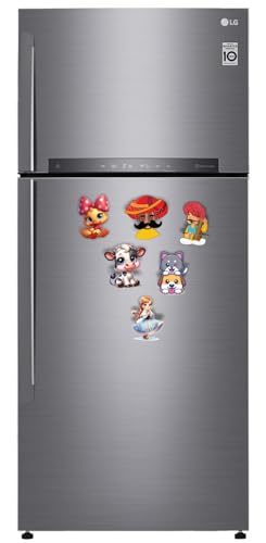 Image of Jwalpa Collection Fridge Magnet Baby Animal Decorative for almirah Set of 6 Refrigerator MDF Wooden Home Kitchen Decor Magnets, Washing Machine,Study Table Stylish, Cafe, Office (Design 02)