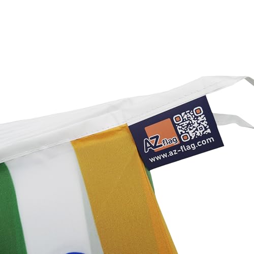 Image of AZ FLAG India 6 meters BUNTING Flag 20 flags 9'' x 6'' - Indian STRING flags 15 x 21 cm
