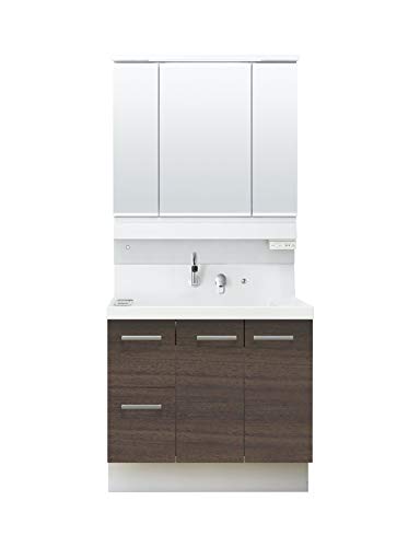 LIXIL(リクシル) INAX 洗面化粧台 セット K1シリーズ シングルレバーシャワー水栓 引出タイプ クリエダーク K1H5-905SY/LD2H & 3面鏡全収納タイプ スリムLED スマートポケット付 MK1X4-903KXJU 間口900ｍｍ (B08NDS4PWB) Amazon価格推移・価格追跡
