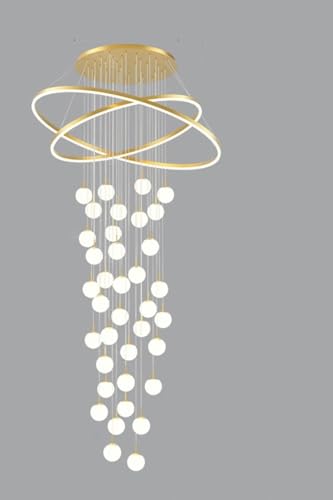 VfA, _ȉƂ̑LEDCgy_gCgvKipVfArO[݂艺CgƖ(48 ball gold,Warm White)