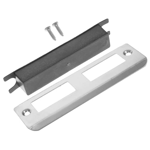 HONITANO 4 juegos Kit de Refuerzo para Puerta Principal con Placas de Cierre de Cerrojo Acero Inoxidable Resistente Fácil Instalación Incluye Tornillos para Marco de Madera Protección