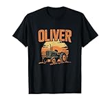 Oliver Personalized Nametag Tractor for Oliver T-Shirt