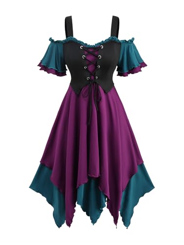 Vestido Renacentista Medieval para Mujer Plus 4X