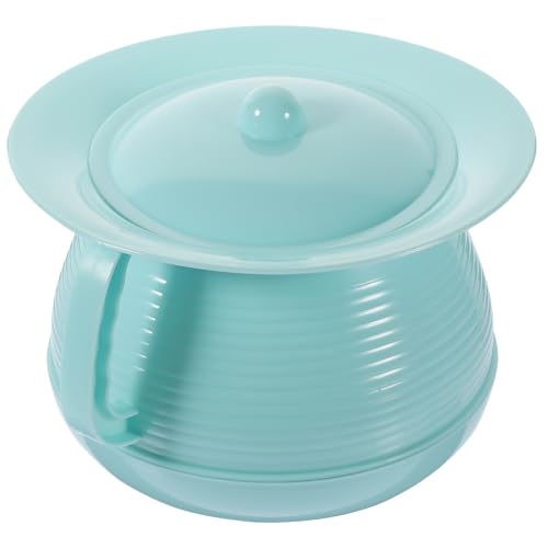 GARVALON 蓋付きポータブル便器 夜間用尿壺 高齢者 子供 妊婦用 再利用可能なプラスチック製 持ち運び便利 自宅 旅行用 小便器