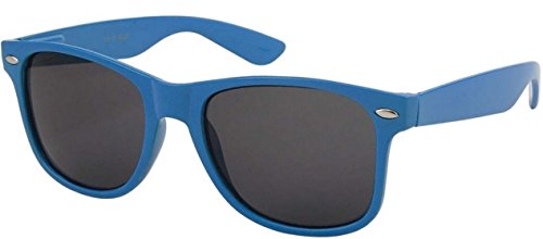 Retro Optix Sunglasses Classic 80's Vintage Style Design (Blue), Largen