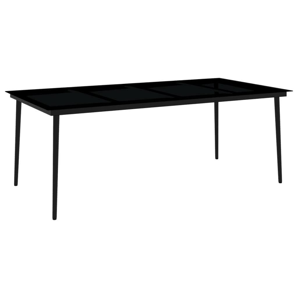 Hothingwell Conjunto de comedor de jardín de 9 piezas gris con cojines | Marco de acero con recubrimiento en polvo, resina trenzada resistente al agua, respaldo y reposapiés ajustables
