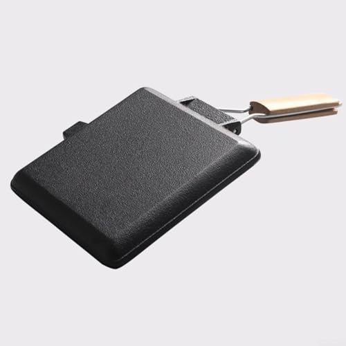 ComfyHarbor Gusseisen-Steakpfanne, vorgebrannt, 27,9 cm, quadratisch, mit klappbarem Griff, für Familienfeiern und Kochen im Freien