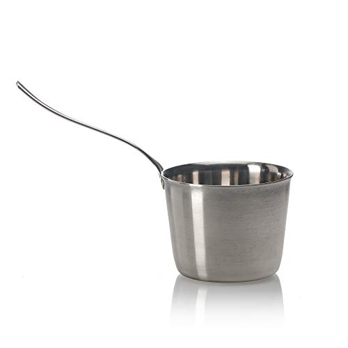 Set Of 4-Mini Stainless Steel From Brand "Myhome360" - Excellent Quality Ramekins With Long Handles. Elegant Mini Pie Pans Never Rusted, Individual Baking Cocottes, Small Heatproof Dishes For Hot Appetizer Or Warm Desert. #TOP1