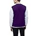 Yuji Itadori Men Baseball Jacket Varsity Bomber Style Fleece Winter Coats Fashion Casual Jacket (Purple White,XXL)