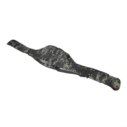 Gdfnmogo Bolsa plegable para caña de pescar y carrete con poliéster Ripstop resistente al agua, gran apertura, correas de hombro ajustables, funda de transporte plegable (160 cm)