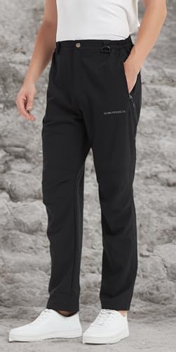 Acme Projects Herren Leichte Wasserabweisende Wanderhose, schwarz, groß