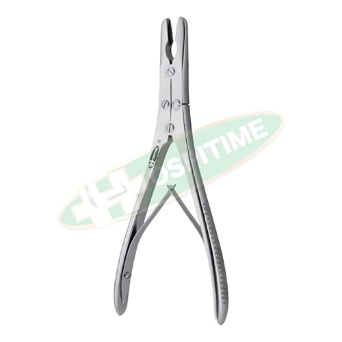 Hospitime Ruskin Bone Rongeurs (Bone Nibbler) Double Action, Straight 6mm Bite 20 cm (8
