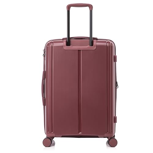 DUKAP AIRLEY Expandable Luggage with Spinner Wheels | 24 in TSA Approved Hard Shell Travel Suitcase with Combination Lock, Retractable Trolley, Side Studs, and Gel Handles | Wine by DUKAP - Used condition - Image 6