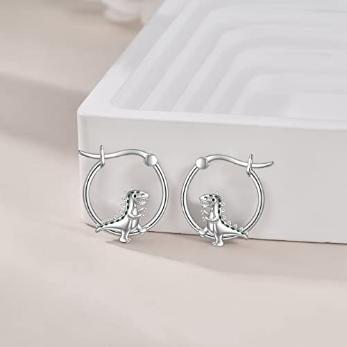 Cute Animal Hoop Earrings 925 Sterling Silver Mermaid / Hamster / Cow /Pig / Highland Cow / Hedgehog / Dinosaur / Bee / French Bulldog / Giraffe / Elephant / Ladybug / Celtic Huggie Hoop Earrings Animal Jewellery Gifts for Women Girls3