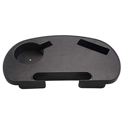 Hanperal Oval Zero Gravity Chair Cup Holder, Clip on Side Recliner Cup Table, Zero Gravity Lounge Chair Cup Holder Tray with Mobile Phone Slot, Cup Holder Slot and Snack Tray-Black Cover
