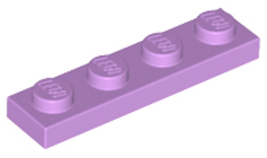 LEGO Plate 1x4, Building Brick Part 3710 (Medium Lavender, 10, Bricks) — image 1