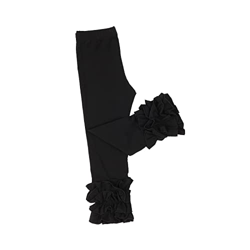 Image of HOOLCHEAN Baby Toddler and Little Girls Cotton Ruffle Leggings