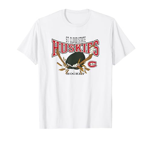 St. Cloud State Huskies Hockey Bite White T-Shirt
