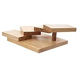 LckCryspho 回転寿司皿 竹製ステップトレイ – 和風デザイン 食品ホルダー 多段盛り合わせ対応 (28X24X20CM,示されているように)