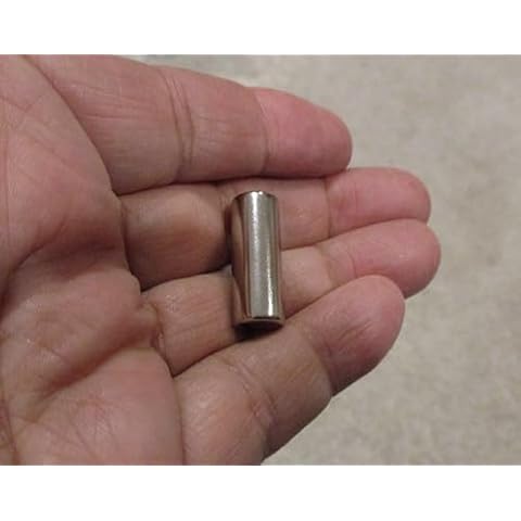 Magnetic Water Technology Neodymium Rare Earth Cylinder Magnet 3-8"" X 1"" (3-8"" Width x 1"") Grade N52 Nickel Coated, Silver Cover