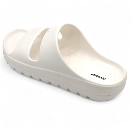 Image of SVAAR Soft EVA Double Strap Slippers for Men | Stylish Anti-Skid Slides with Arch Support & Bouncy Sole | Lightweight Indoor Outdoor Comfort