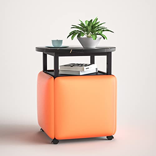 Ensemble de sièges cubiques et table pivotante encastrable pour salon