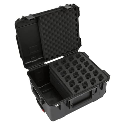 Etui étanche à roulettes SKB 3I-2015-MC24 noir avec mousse de rangement pour 24 micros