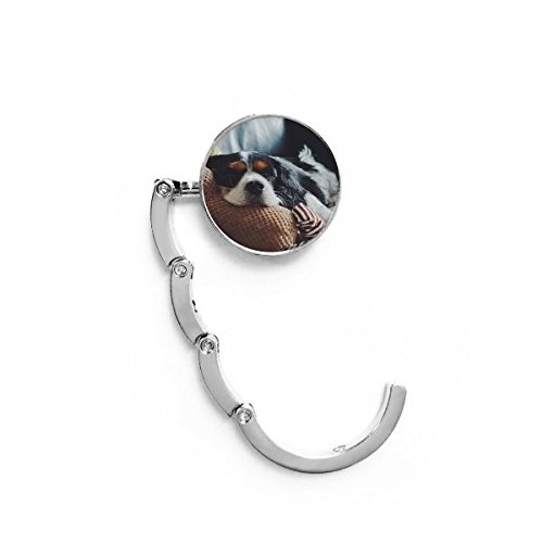 Accroche-sac pliable pour table motif chien paresseux de 4,4x4,4 cm