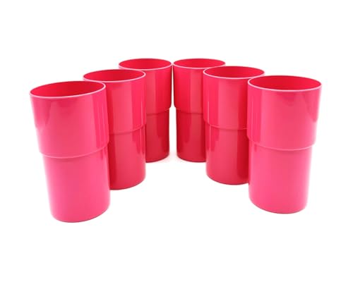 Kimmel Vasos de 330 ml, 6 unidades, en juego de vasos de fiesta, vajilla infantil, vasos de plástico, color fucsia Kimmel Vasos de 330 ml, 6 unidades, en juego de vasos de fiesta, vajilla infantil, vasos de plástico, color fucsia