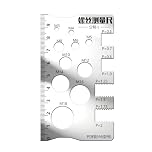 High Precision Screw Size Chart Thread Gauge,Metric & Imperial Thread Pitch Gauge,Double-Sided Bolt & Screw Measuring Tool & Ruler,Compact Screw Checker for Easy DIY & Professional Use