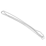 Healifty Cadena De Serpiente Para Bolso De Mujer 3.2 Mm Con Mosquetones Dobles Cadena Plateada Repuesto Versátil Para Bandolera Y Bricolaje