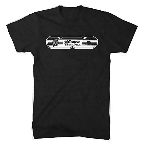 Mopar Premium Performance Valve Cover Tee - Classic Black Men’s 100% Cotton T-Shirt
