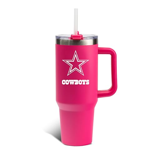 Image of The Memory Company Officially Licensed NFL - Dallas Cowboys 40oz Pink Game Day Tumbler with Team Logo