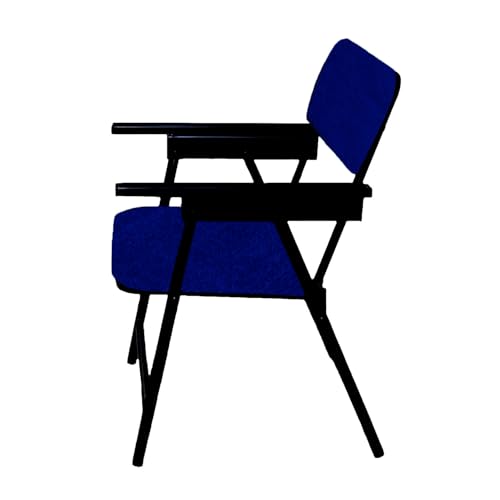 Image of Spacecrafts Folding Cushion Study Chair | Space Saving | Desk Chair | Powder Coated with Cushion | Blue Color (Without Writing PAD)