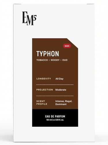 Image of EM5 Typhon Unisex Perfume Spray for Men & Women | Rose Oud Amber | EDP Strong and Long Lasting Fragrance | Luxury Gift for Him /Her