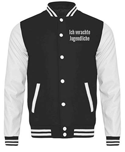 Veste de survêtement College noire XS en maille robuste et col protecteur