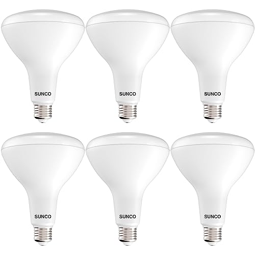Sunco 6 Pack Br40 Light Bulb, Led Indoor Flood Light, Dimmable, 5000K Daylight White, 1400 Lm, E26 Base, Recessed Can Light, High Lumen, Flicker-Free - Ul & Energy Star, 120W Equivalent 17W #TOP7