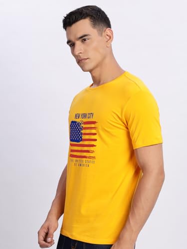 Image of ADRO Men's 100% Cotton Regular Fit T-Shirt
