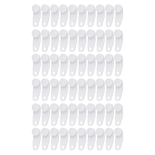 HVRFJXI Juego de instalación de cortina con 30/60 piezas de barras transversales blancas. Deslizadores de riel para el hogar y la oficina