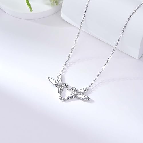 Diamond Hummingbird Necklace for Women 925 Sterling Silver Hummingbird Necklaces with Lab Grown Diamond Jewelry Gifts for Mom Wife Girlfriend Daugther Sister Friend4