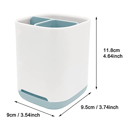 Toothbrush Holder With Anti-Slip,Plastic Detachable For Easy Cleaning Multi-Functional Storage,3 Slots Electric Toothbrush And Toothpaste Organizer Caddy For Bathroom Vanity,Sink,Countertop (Blue) #TOP5