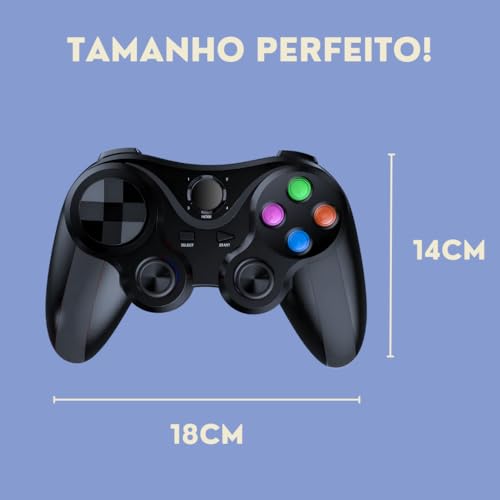 Univerza Produtos Controle Bluetooth Joystick Gamepad para Celular Android iOS Pc, Compatível com Sm
