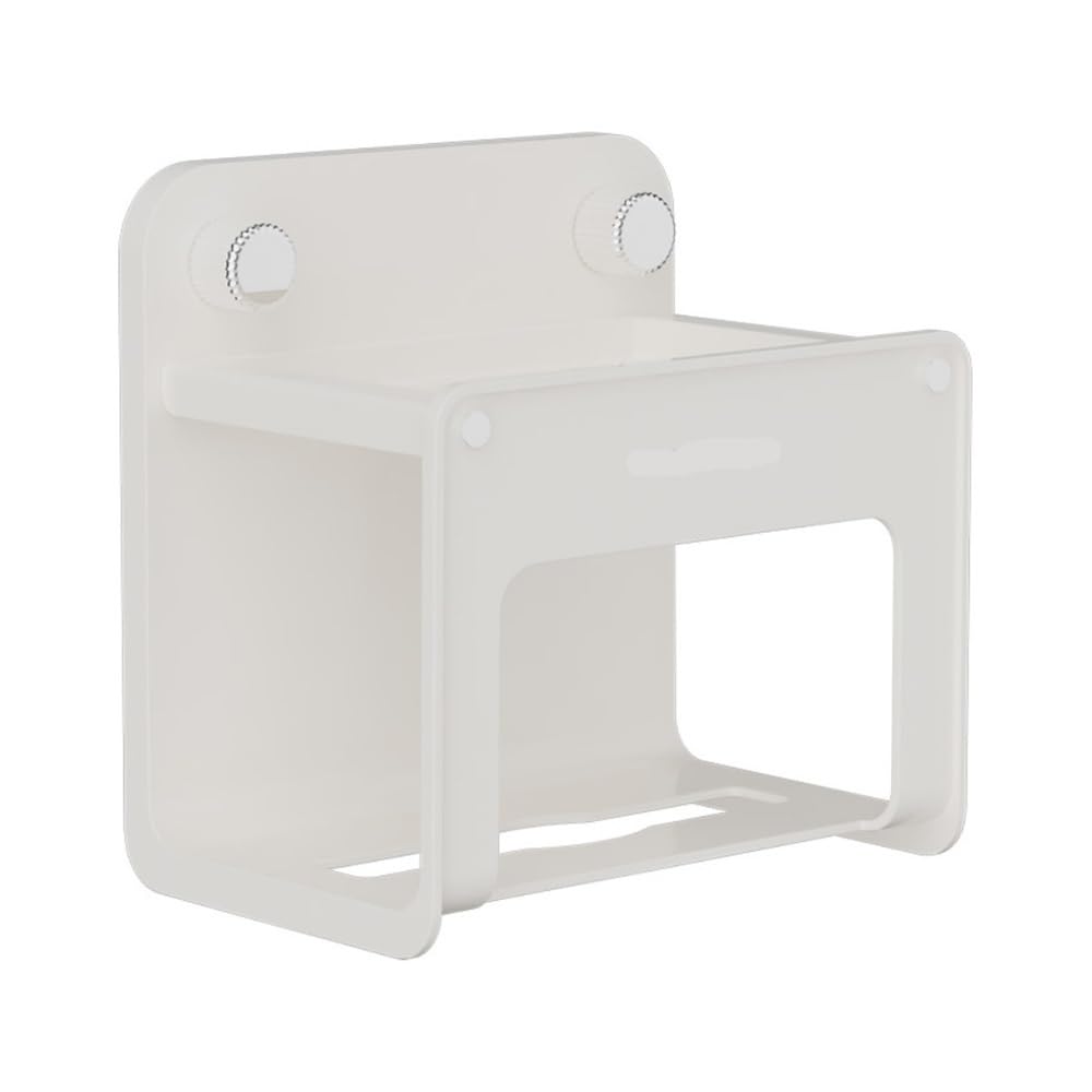 PaperTowel Holder, Suction Cup Tissue Holder - Bathroom Wall-Mounted Wet Wipes Storage Box, No Drill(White)
